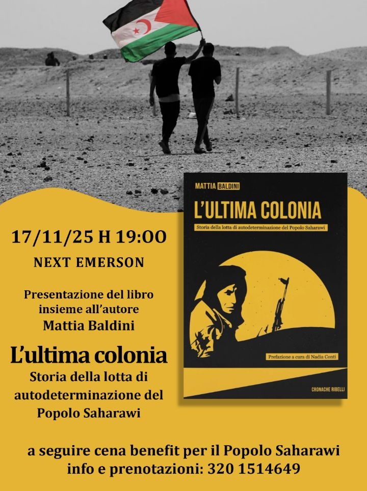 Presentazione libro "L' ultima colonia" + cena benefit