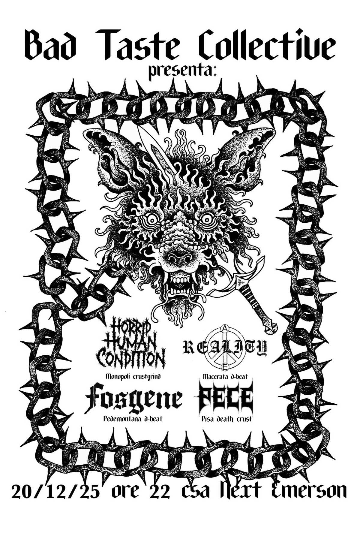 HORRID HUMAN CONDITION + FOSGENE + REALITY + PECE @CSAnEXtEmerson