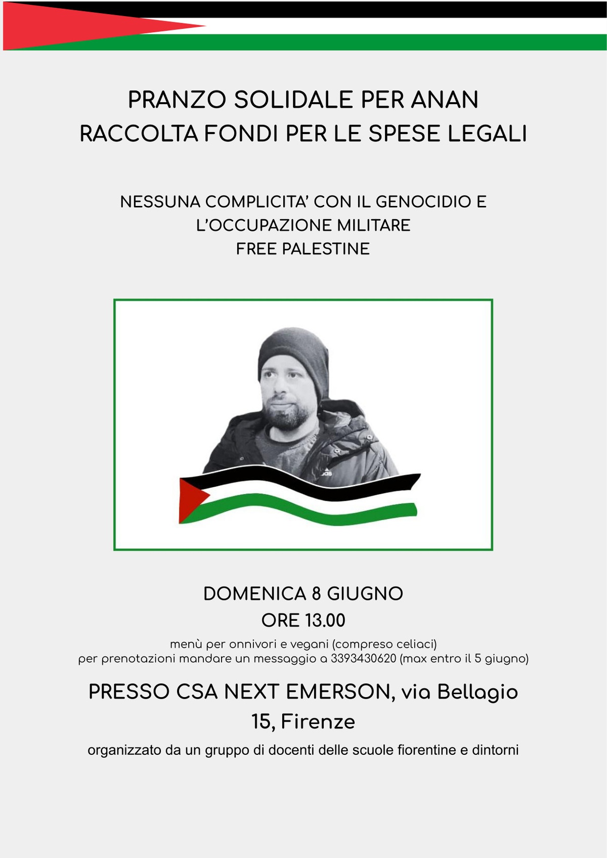 Pranzo solidale per Anan