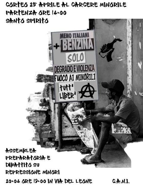 CORTEO AL CARCERE MINORILE