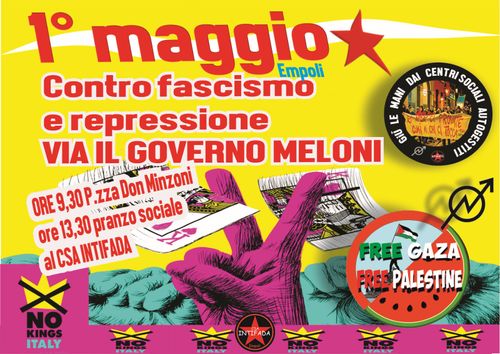 🚩 1 Maggio corteo a Empoli spezzone No Kings