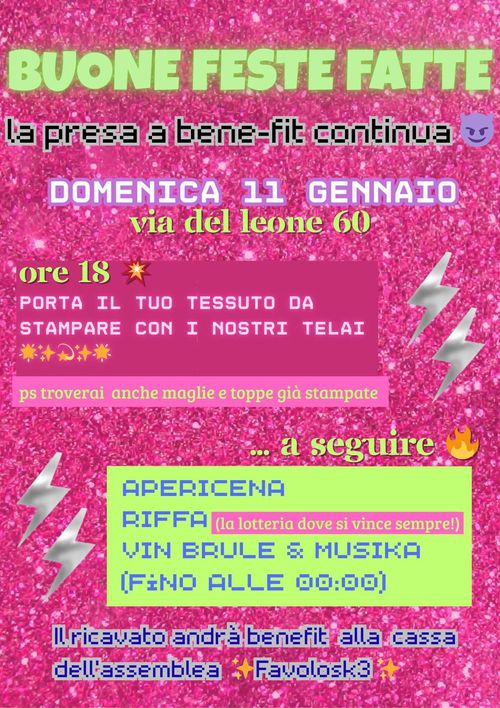 Serigrafia benefit favoloske