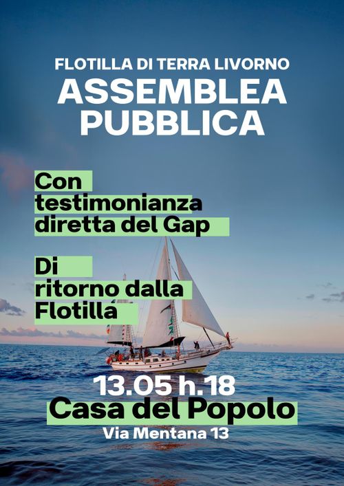 Assemblea pubblica flottilla di terra 
