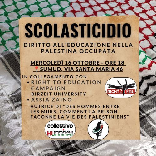 SCOLASTICIDIO. DIRITTO ALL’EDUCAZIONE NELLA PALESTINA OCCUPATA 