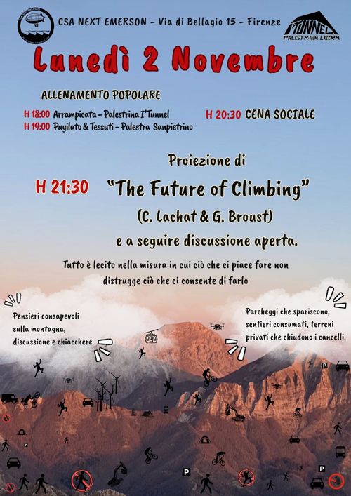 Proiezione di  “The Future of Climbing”