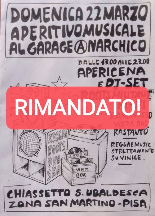 Aperitivo musicale al Garage anarchico - RIMANDATO!