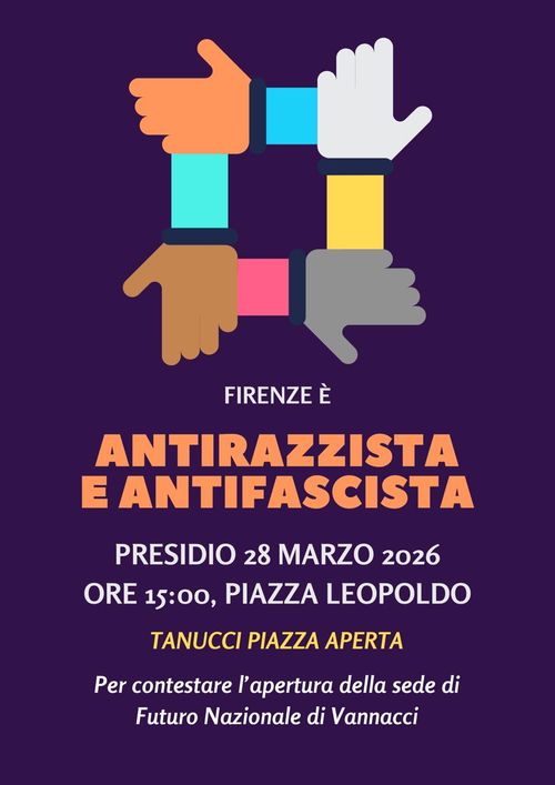 Presidio contro la nuova sede di Futuro Nazionale