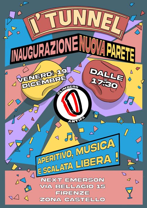 Inaugurazione nuova parete I’Tunnel - Palestrina di Arrampicata Popolare