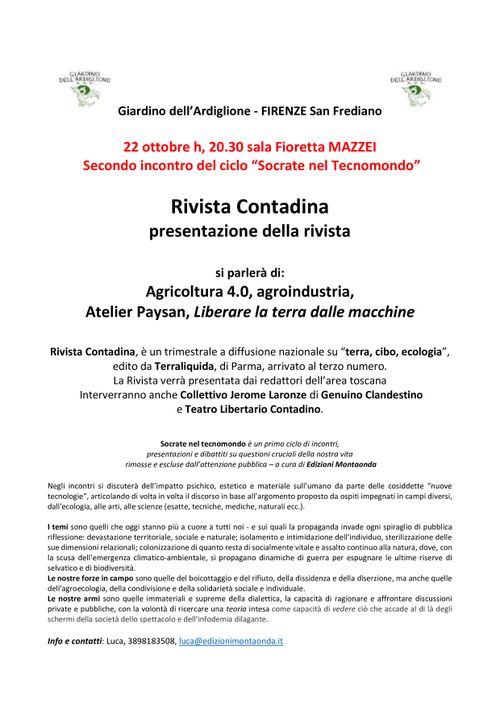 RIVISTA CONTADINA, presentazione della rivista