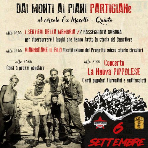 Dai montiai piani partigian*: Il filo rosso dell'antifascismo nella piana