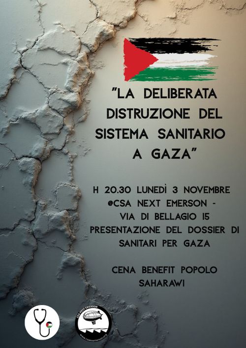 Presentazione nuovo dossier di "Sanitari per Gaza"