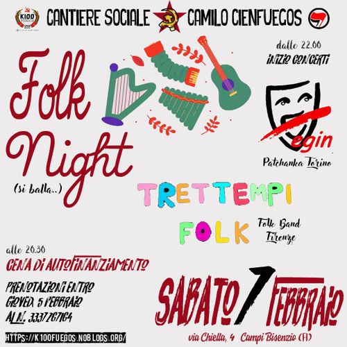 FOLK NIGHT • 7 Febbraio • EGIN + TRETTEMPI FOLK 