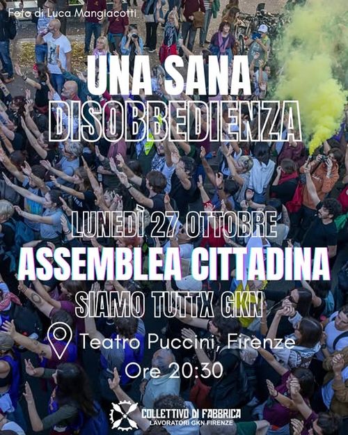 Una san disobbedienza: assemblea cittadina GKN