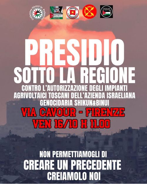 No Agrivoltaico del Genocidio in Toscana