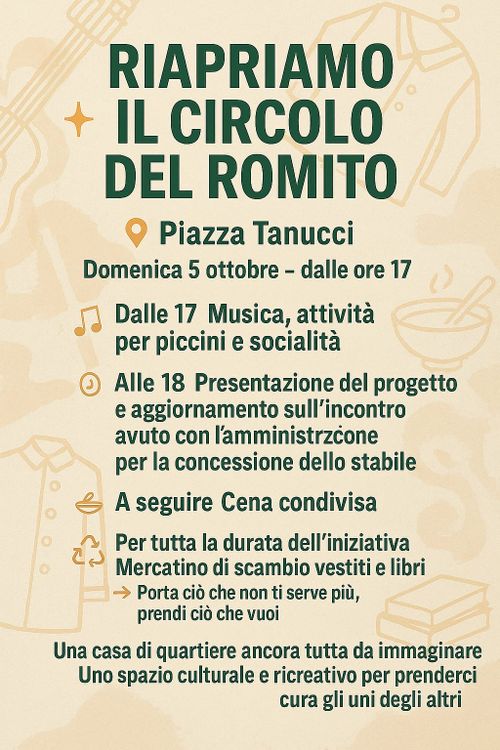 Riapriamo il circolo del Romito