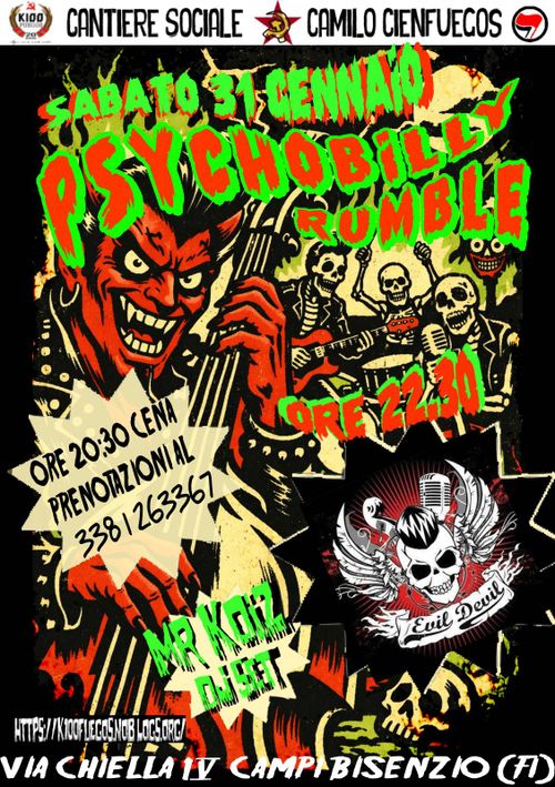 Psychobilly Rumble: cena + concerto 