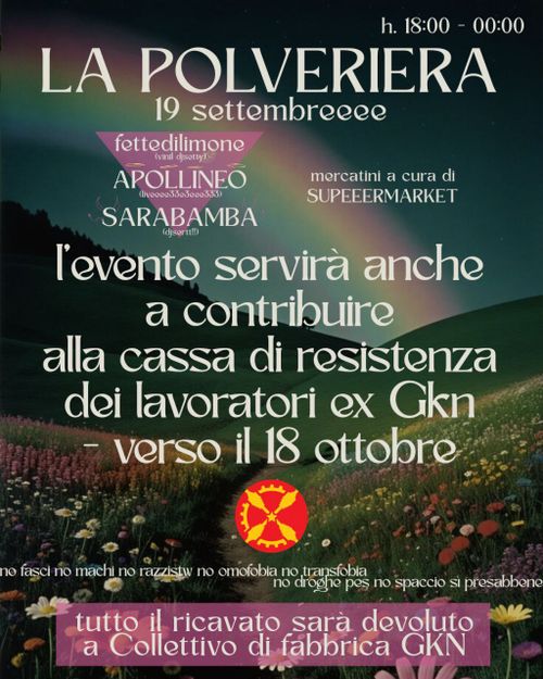 Serata benefit, concerto, djset e mercato