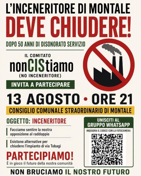 Consiglio comunale di Agliana: No Inceneritore