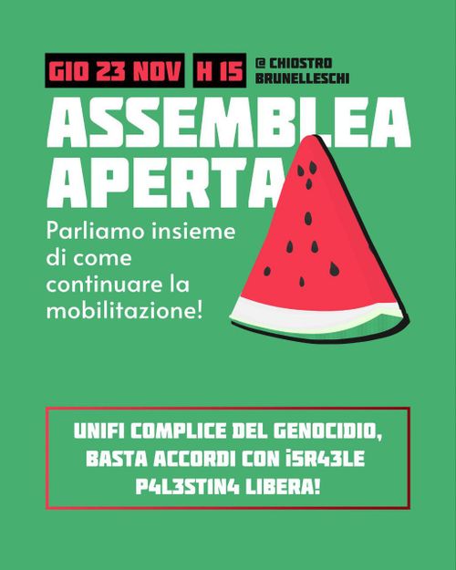 Assemblea studentesca per la Palestina