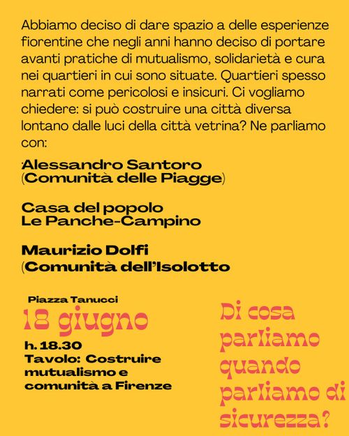Convegno in piazza: di cosa parliamo quando parliamo di sicurezza?