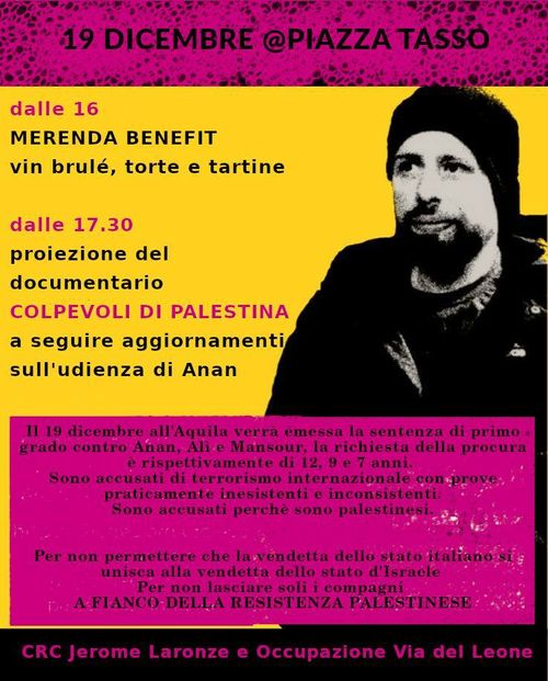 Proiezione COLPEVOLI DI PALESTINA