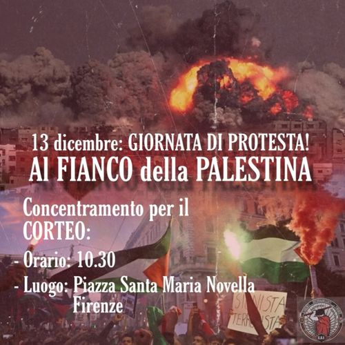 Giornata di Protesta al fianco della Palestina - Movimento SAF