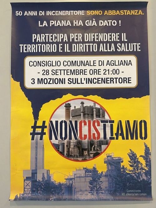 No Inceneritori: Consiglio Comunale Agliana