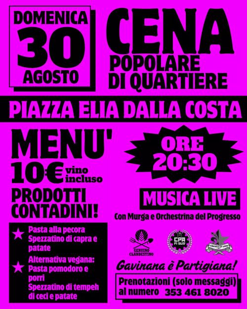 Cena popolare di quartiere 