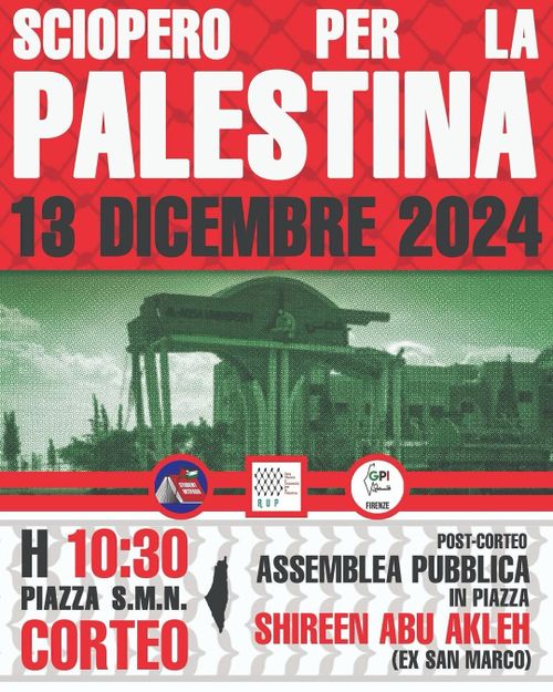 Sciopero per la Palestina