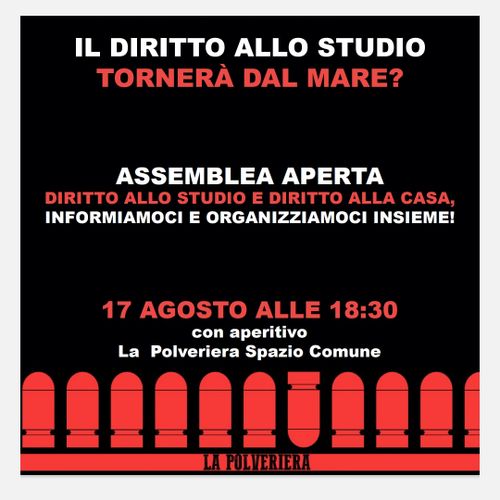 IL DIRITTO ALLO STUDIO TORNERÀ DAL MARE?