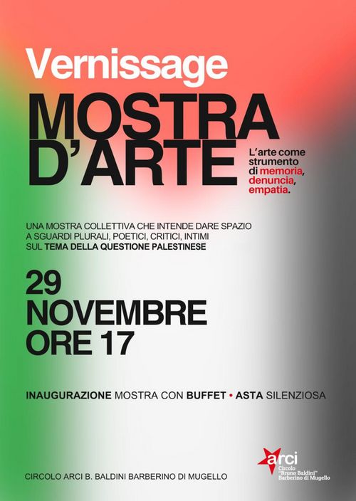 Vernissage - Mostra d'arte - Benefit Palestina