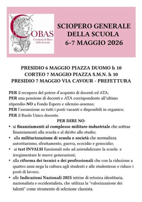 Sciopero Nazionale della Scuola !