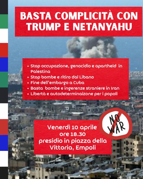 🇵🇸 Presidio a Empoli. Stop War fermiamo la guerra 