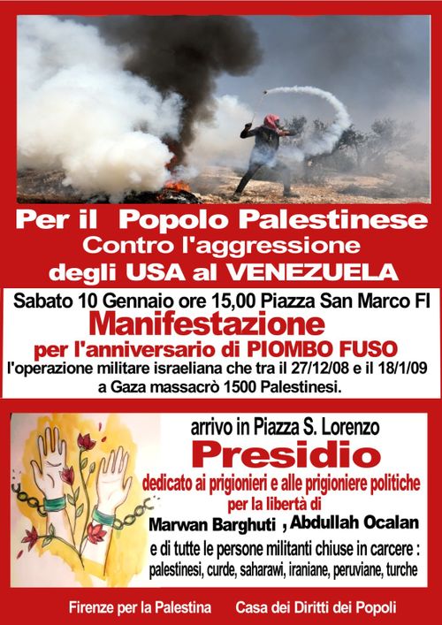 Palestina e Venezuela: corteo