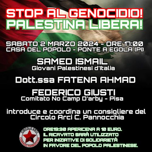 STOP AL GENOCIDIO! PALESTINA LBERA!