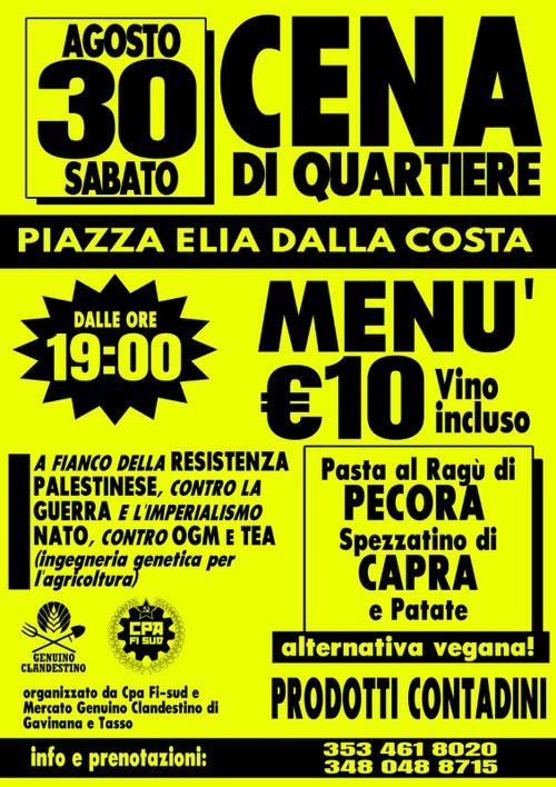 Cena popolare di quartiere