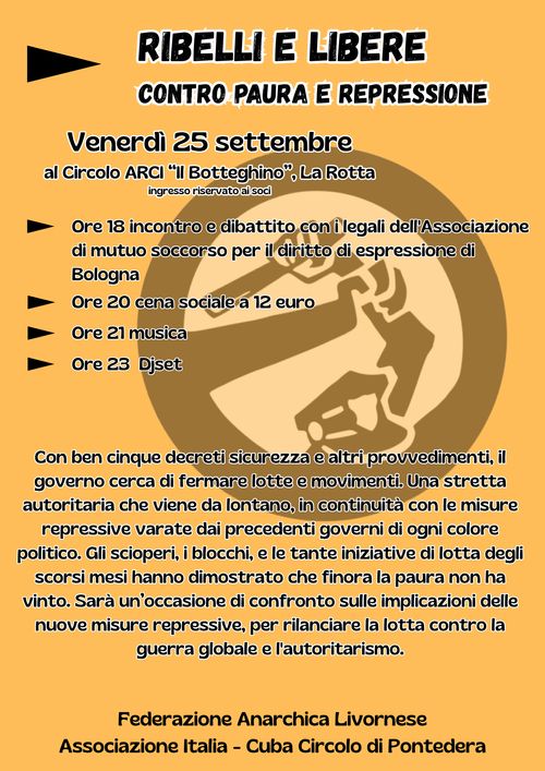 Ribelli e libere  Contro paura e repressione