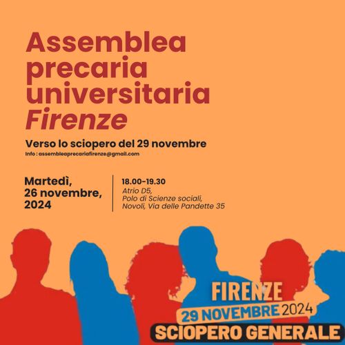 Assemblea precaria universitaria Firenze. Verso lo sciopero del 29 Novembre