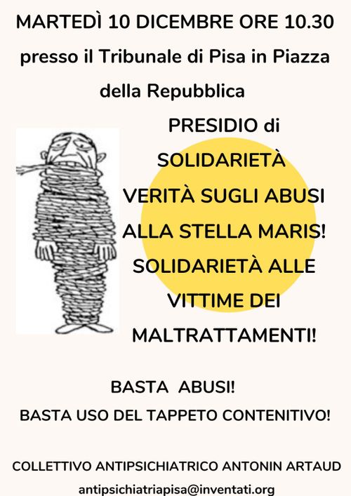 PRESIDIO di SOLIDARIETÀ - VERITÀ  SUGLI ABUSI ALLA STELLA MARIS!