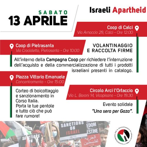 Israeli Apartheid Week - Corteo di boicottaggio e sanzionamento