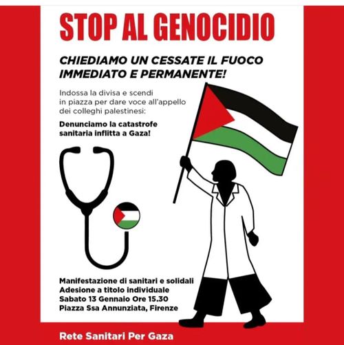 Stop al genocidio - Chiediamo un cessate il fuoco immediato e permanente !