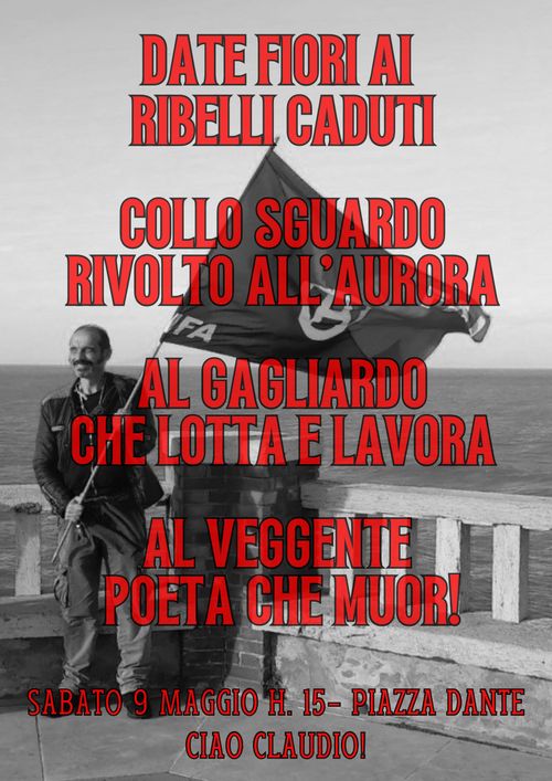 Ricordiamo insieme il nostro compagno Claudio
