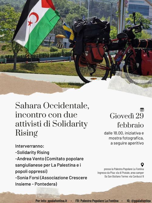 Sahara Occidentale,incontro con due attivisti di Solidarity Rising 