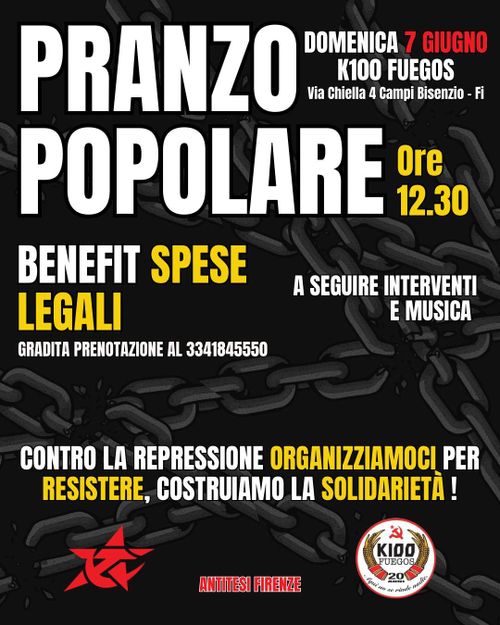 Antitesi - Pranzo popolare benefit spese legali