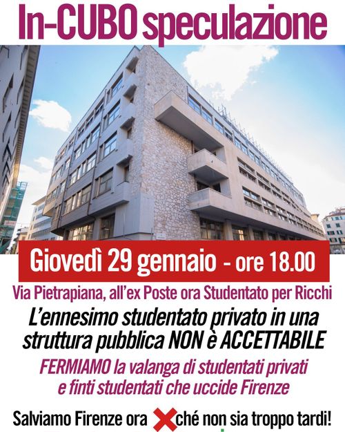 𝐂𝐮𝐛𝐨 𝐧𝐞𝐫𝐨 𝐢𝐧 𝐭𝐨𝐮𝐫- Giovedì 29 alle 18.00 in via Via Pietrapiana,
