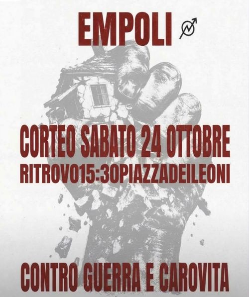 🚩 Empoli Corteo contro guerra carovita e repressione 