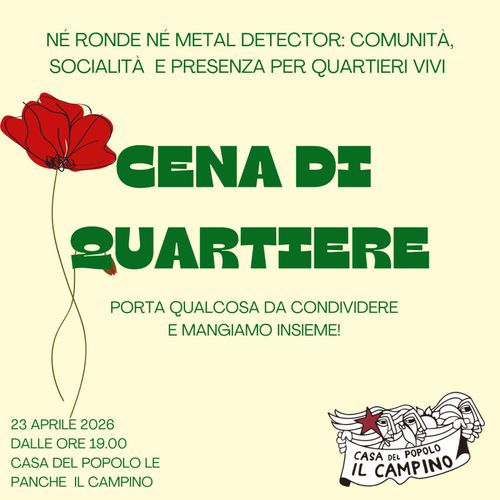 Cena di quartiere No ronde 