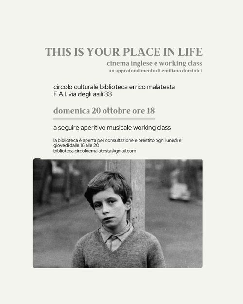 This is your place in life: il cinema inglese e la rappresentazione della working class