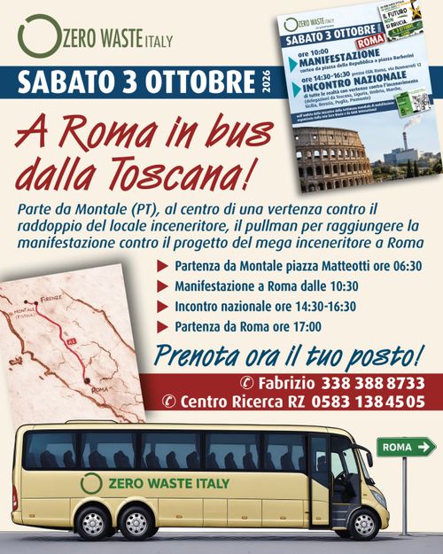 Bus no inceneritori per Roma