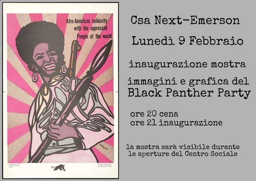 Inaugurazione mostra "Immagini e grafica del Black Panther Party"